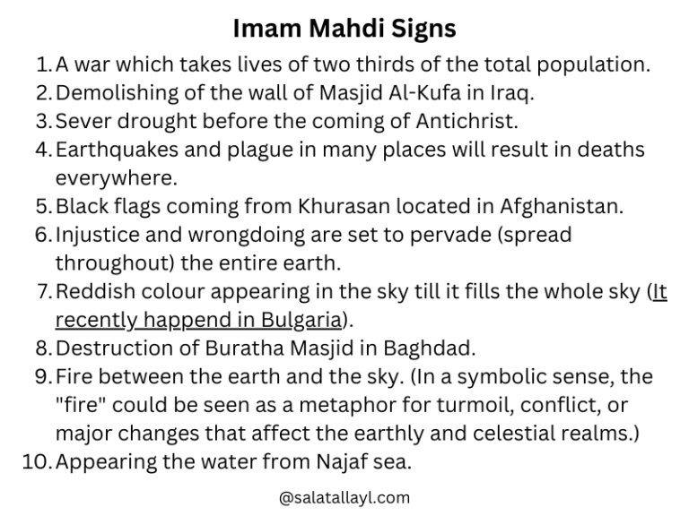 Imam Mahdi Signs