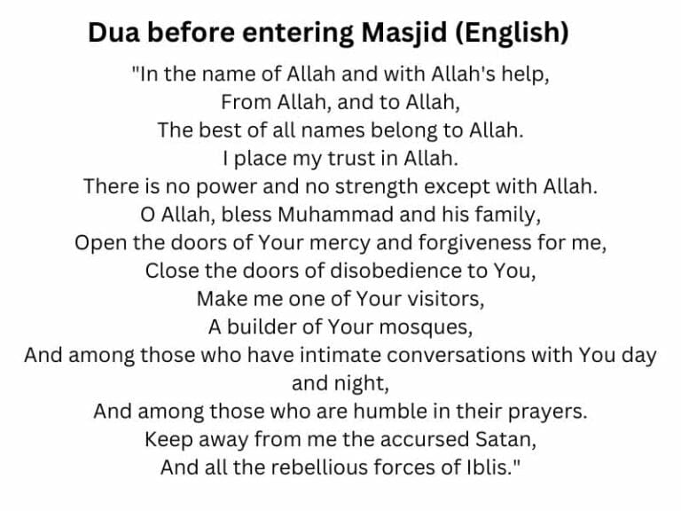Dua before entering Masjid